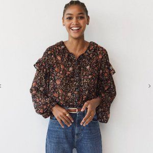 Mango Floral print blouse!